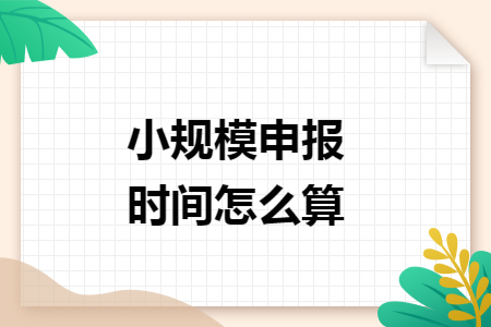 小规模申报时间怎么算 小规模申报时间怎么算