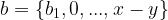 \large b=\left \{ b_{1},0,...,x-y \right \}