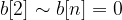 \large b[2]\sim b[n]=0