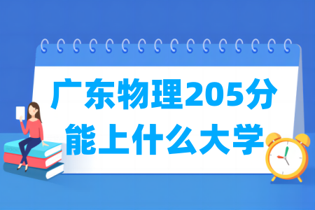 2024广东物理205分能上什么大学？