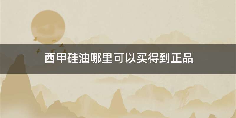 西甲硅油哪里可以买得到正品