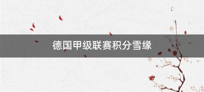 德国甲级联赛积分雪缘