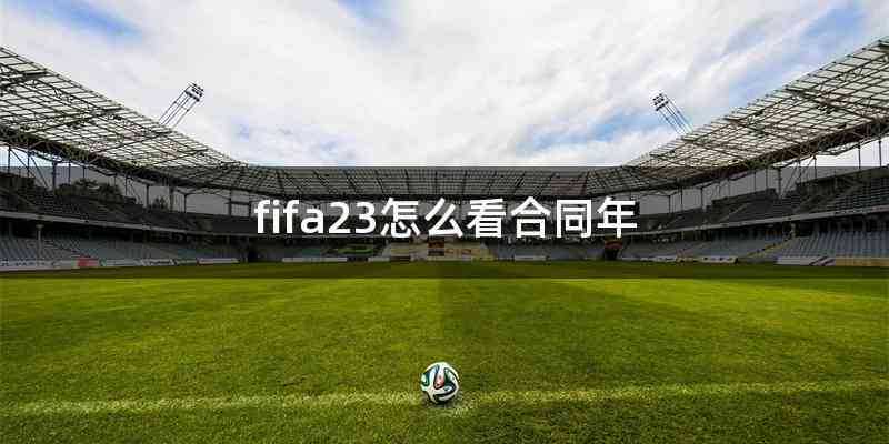 fifa23怎么看合同年