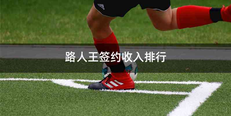 路人王签约收入排行