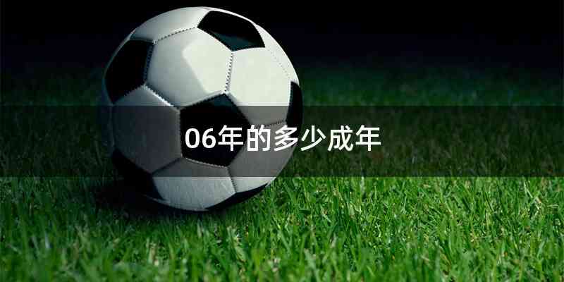 06年的多少成年
