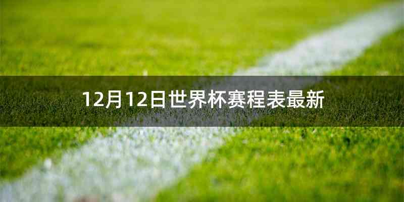 12月12日世界杯赛程表最新
