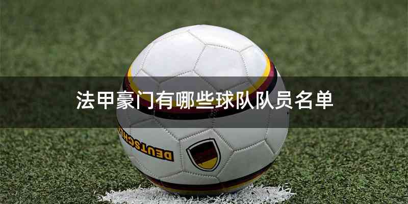 法甲豪门有哪些球队队员名单