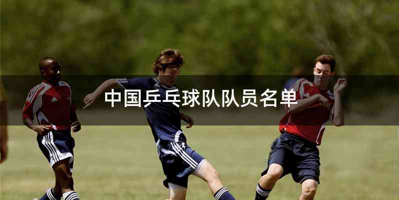 中国乒乓球队队员名单