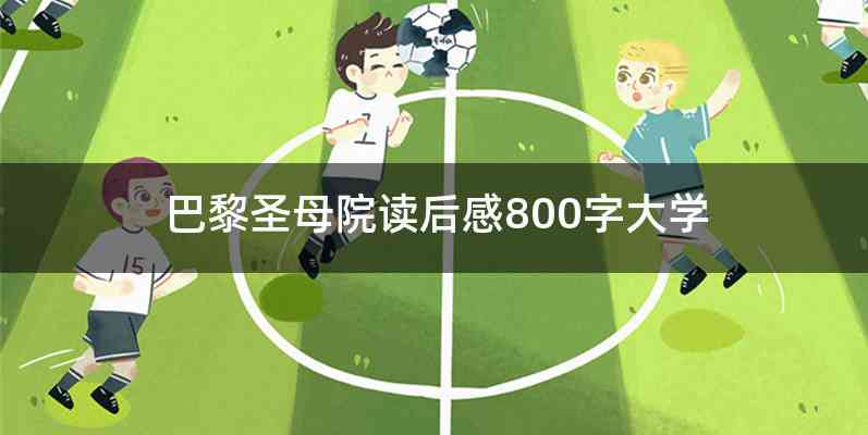 巴黎圣母院读后感800字大学