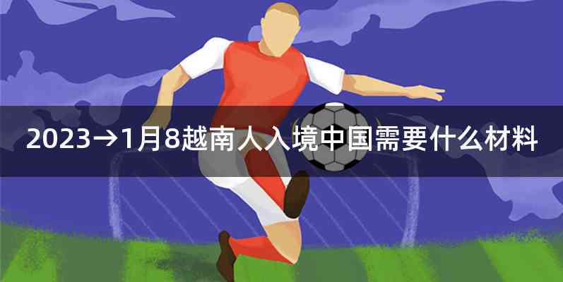 2023→1月8越南人入境中国需要什么材料