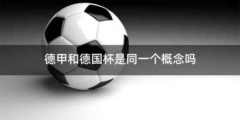德甲和德国杯是同一个概念吗