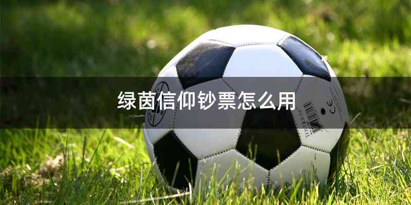 绿茵信仰钞票怎么用