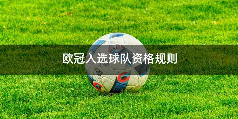 欧冠入选球队资格规则