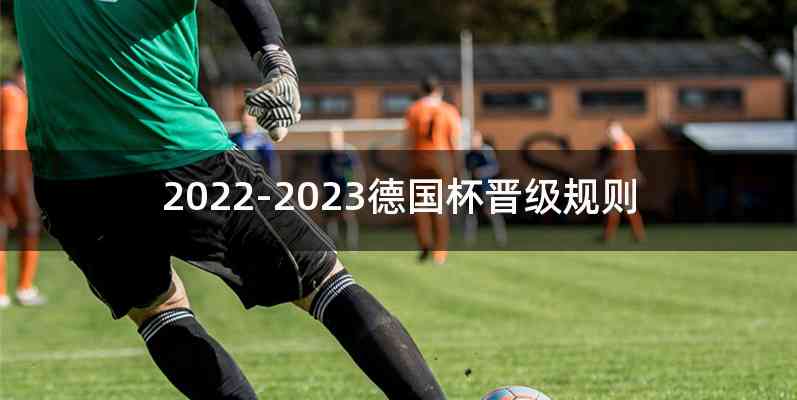 2022-2023德国杯晋级规则