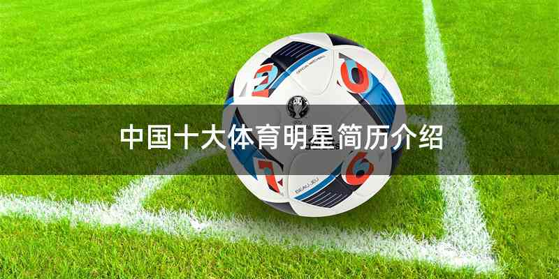 中国十大体育明星简历介绍