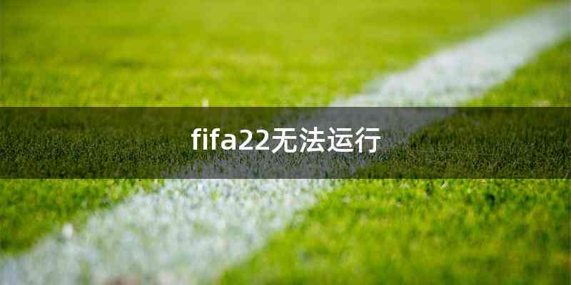 fifa22无法运行