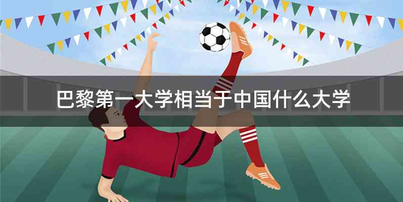 巴黎第一大学相当于中国什么大学