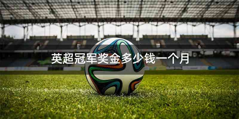 英超冠军奖金多少钱一个月