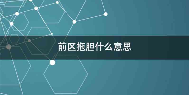 前区拖胆什么意思