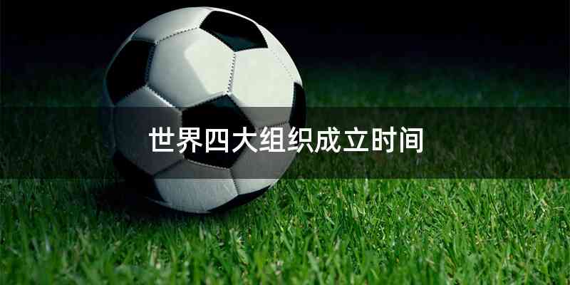 世界四大组织成立时间