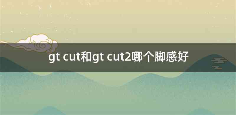 gt cut和gt cut2哪个脚感好