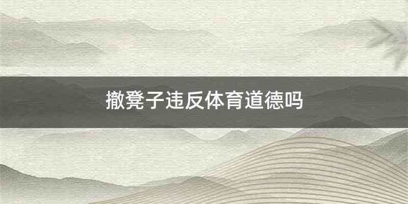 撤凳子违反体育道德吗