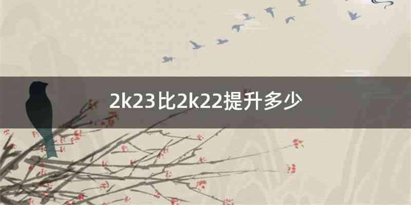 2k23比2k22提升多少