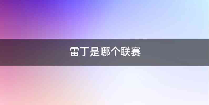 雷丁是哪个联赛