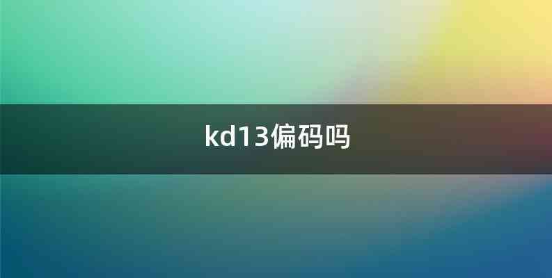 kd13偏码吗