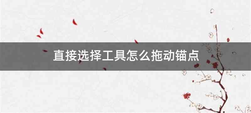 直接选择工具怎么拖动锚点