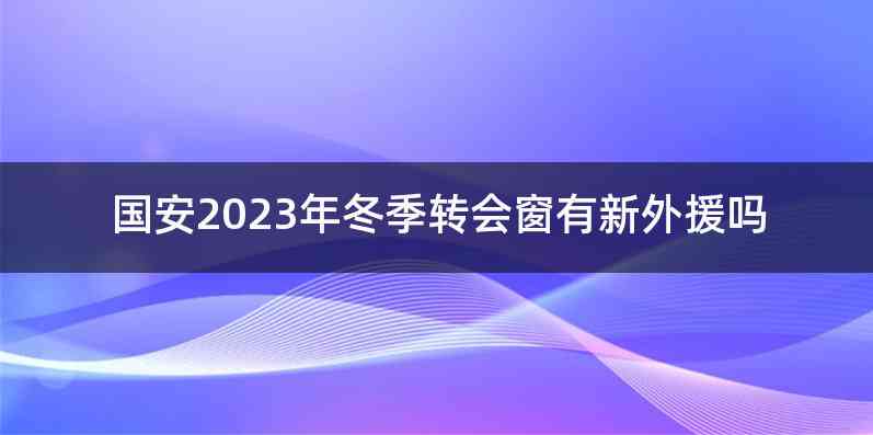 国安2023年冬季转会窗有新外援吗