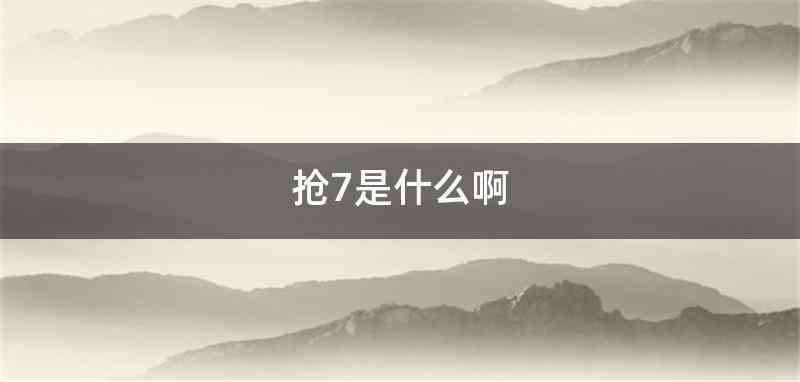 抢7是什么啊