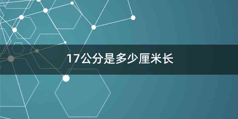 17公分是多少厘米长