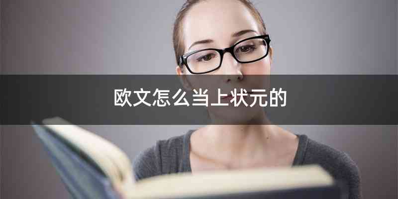 欧文怎么当上状元的