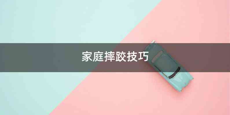 家庭摔跤技巧