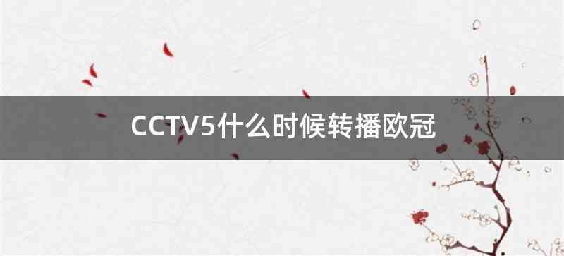 CCTV5什么时候转播欧冠