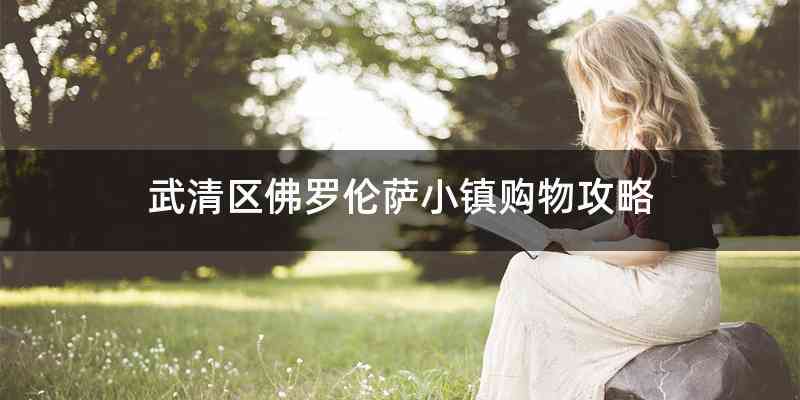 武清区佛罗伦萨小镇购物攻略