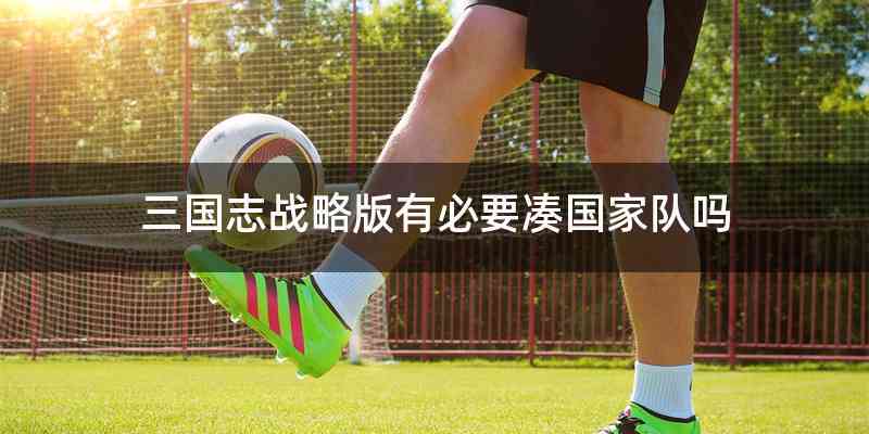 三国志战略版有必要凑国家队吗