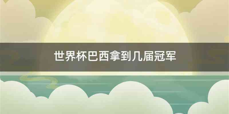 世界杯巴西拿到几届冠军