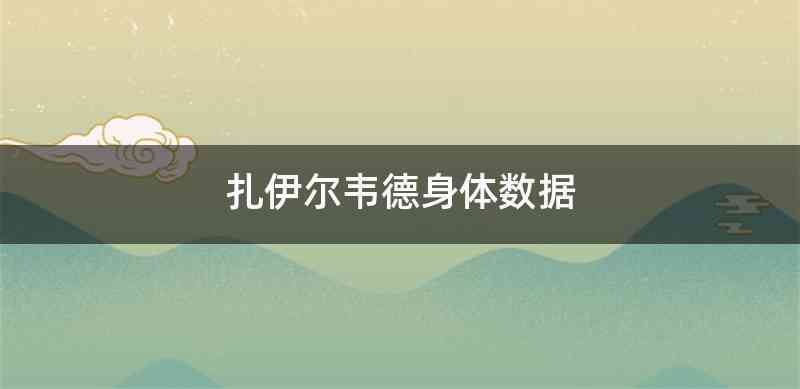扎伊尔韦德身体数据
