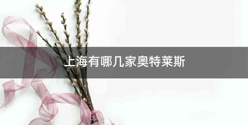 上海有哪几家奥特莱斯
