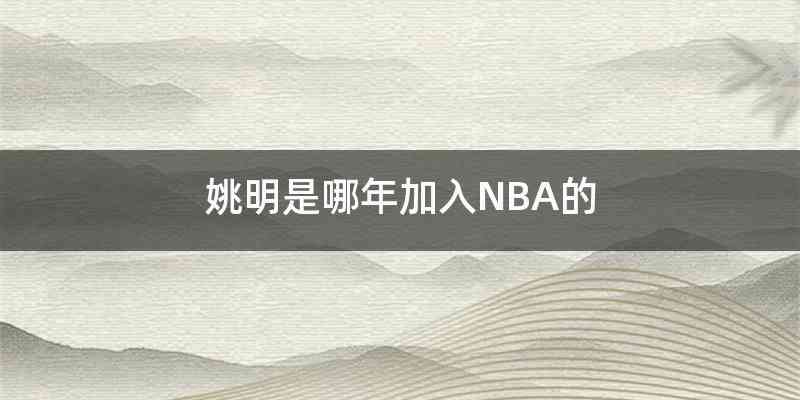 姚明是哪年加入NBA的