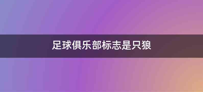 足球俱乐部标志是只狼