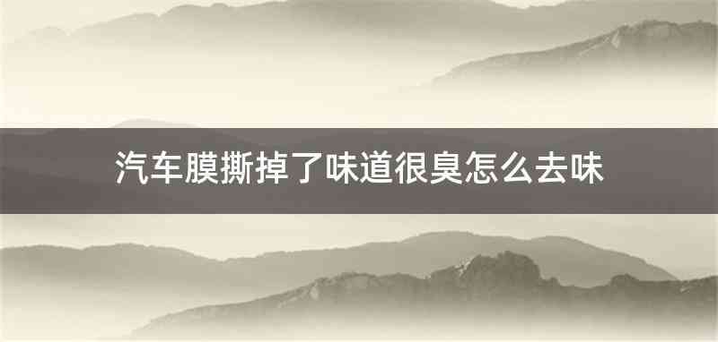 汽车膜撕掉了味道很臭怎么去味
