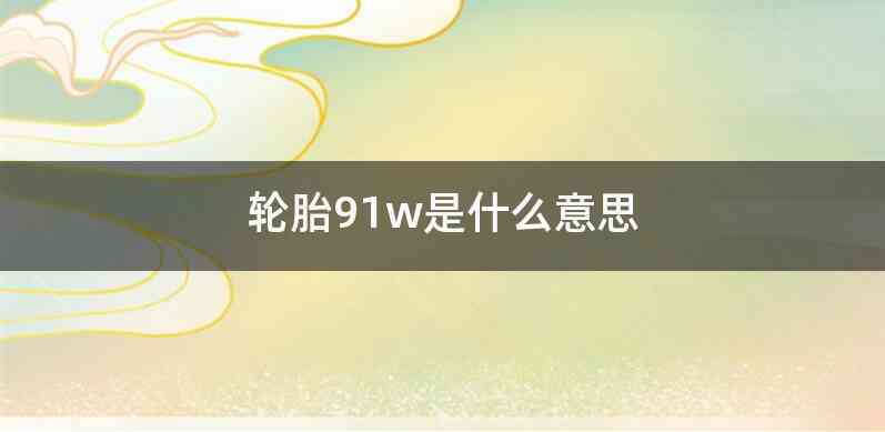 轮胎91w是什么意思