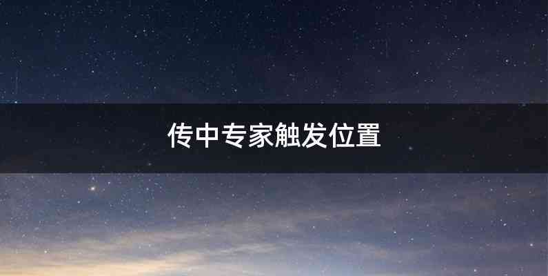 传中专家触发位置