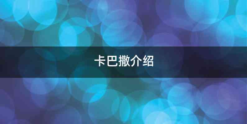 卡巴撒介绍