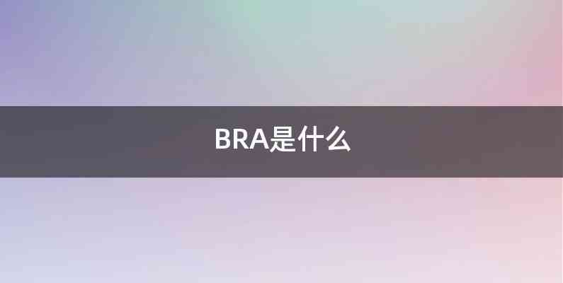 BRA是什么
