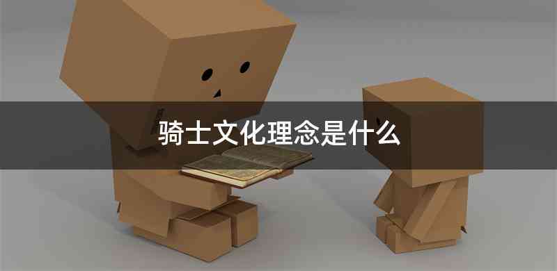 骑士文化理念是什么