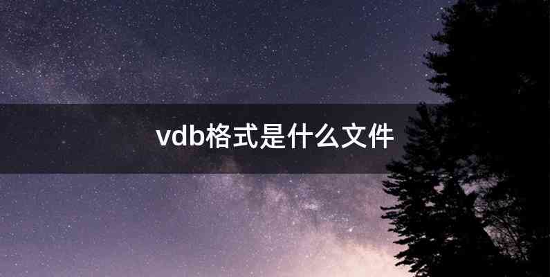 vdb格式是什么文件